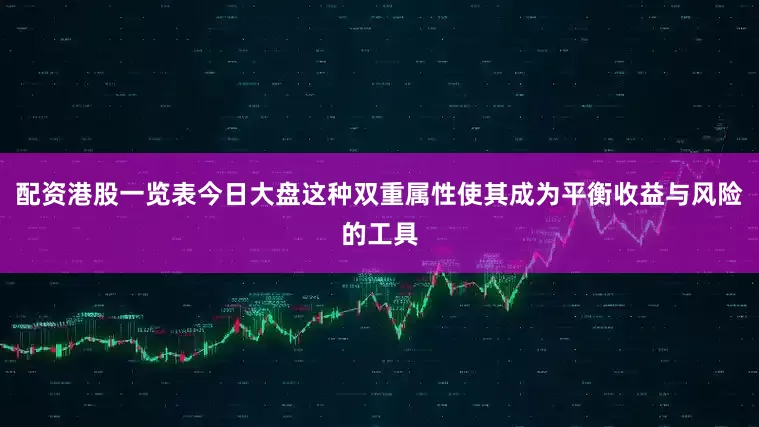配资港股一览表今日大盘这种双重属性使其成为平衡收益与风险的工具